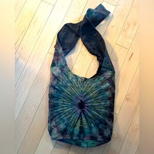 Boho Hippie Tie-Dye Crossbody Hobo Bag Festival One Size